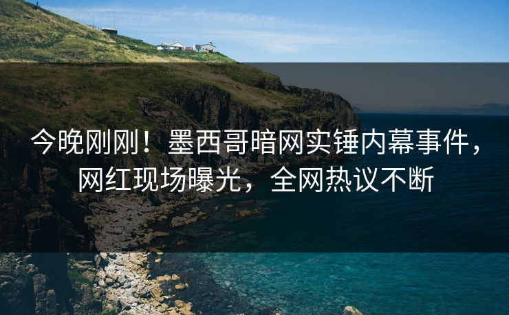 今晚刚刚！墨西哥暗网实锤内幕事件，网红现场曝光，全网热议不断